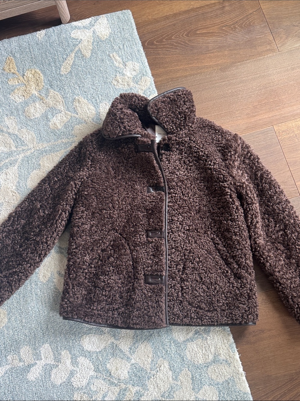 Avec Les Filles Chocolate Brown Teddy Jacket